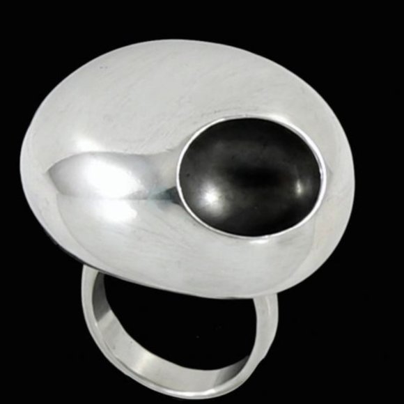 Georg Jensen Sterling Silver Cave Ring  - Picture 2 of 4